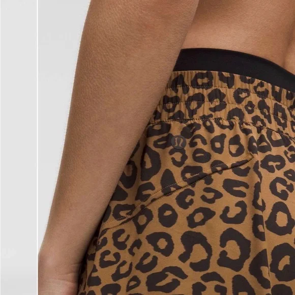 Lululemon NWT Swift Mid Rise Leopard Mini Desert Khaki Wide-Leg Pants SIZE 10 - Picture 4 of 9